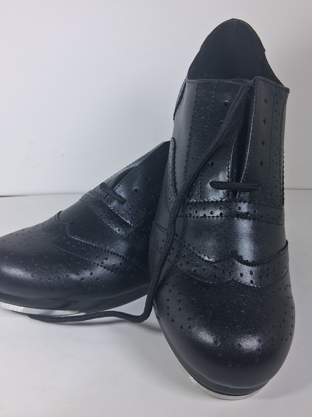 Classic Black Leather Oxford Tap Shoes for Men 214 - Picture 6 of 7
